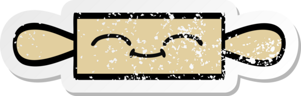 Bir insanın çizdiği yuvarlak bir karikatür iğnesinin sıkıntılı çıkartması.