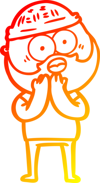 Bir çizgi film karakteri, bir insan tarafından çizilmiş sakallı bir adamı şaşırttı.