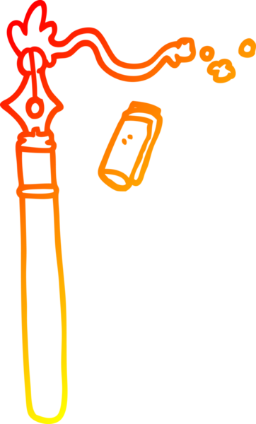 Bir insan tarafından çizilmiş olan çizgi film dolmakalemi.