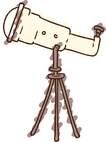 Bir insan tarafından çizilen Teleskop Tebeşiri