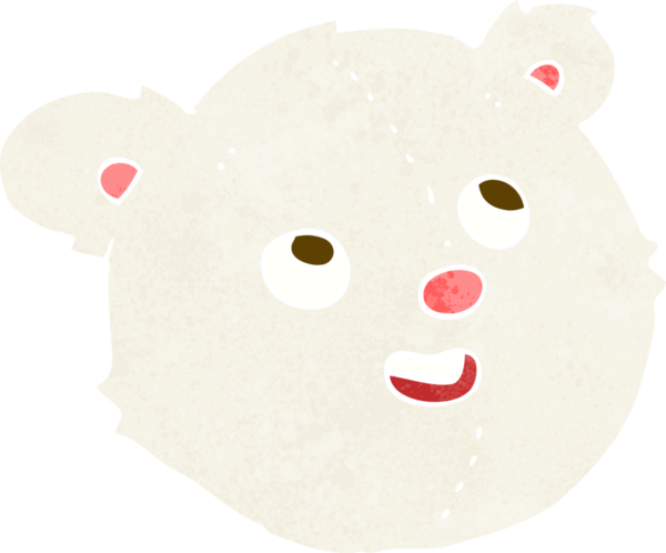 bir insan tarafından çizilmiş kutup ayısı yüzü.