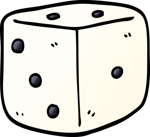 karikatür klasik zar bir insan tarafından çizildi