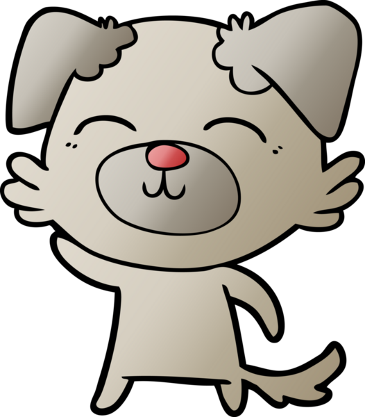 Bir insan tarafından çizilmiş çizgi film köpeği.