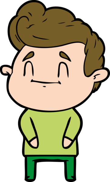 Bir insan tarafından çizilmiş mutlu çizgi film adamı.