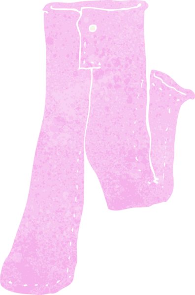 Bir insan tarafından çizilmiş pembe bir pantolon.