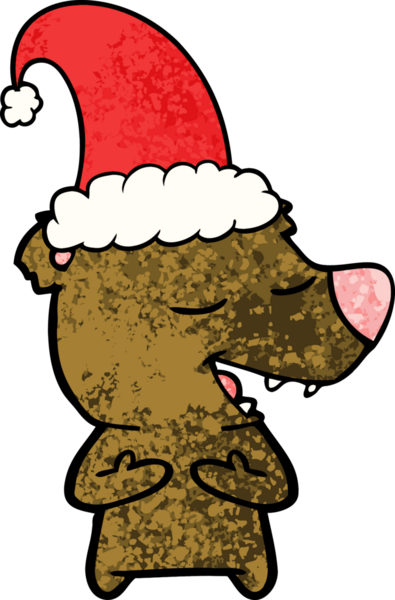 Bir insan tarafından çizilmiş çizgi film Noel Ayısı