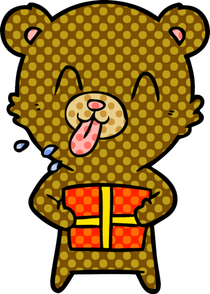 Bir insan tarafından çizilmiş ayı karikatürü çizicisi