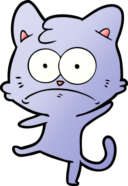 bir insan tarafından çizilmiş sinirli bir kedi.