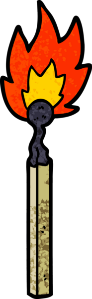 Bir insan tarafından çizilmiş karikatür yakma kibriti