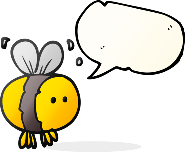 Bir insan tarafından çizilmiş serbest konuşma balonu çizgi film arısı