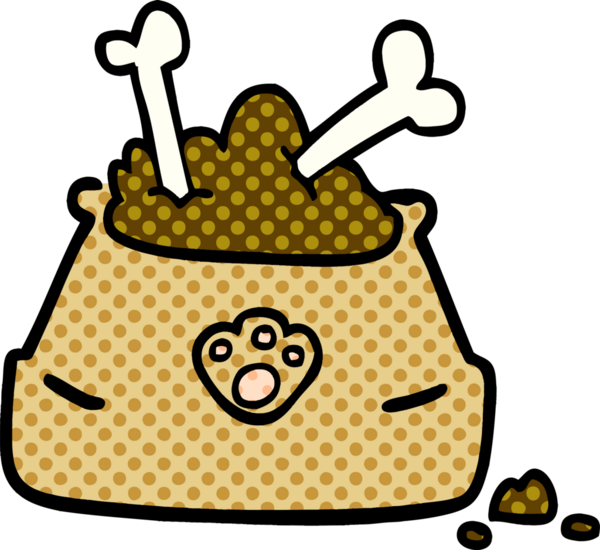 bir insan tarafından çizilmiş karalama evcil hayvan kasesi