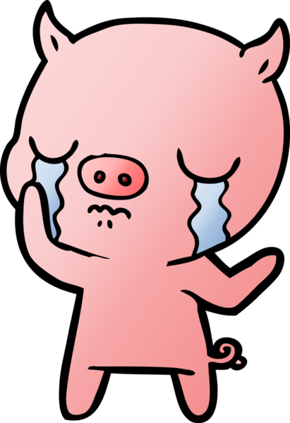 Bir insan tarafından çizilmiş domuz ağlaması.