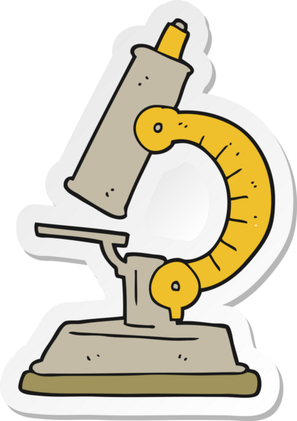 Bir insan tarafından çizilmiş mikroskop etiketi.