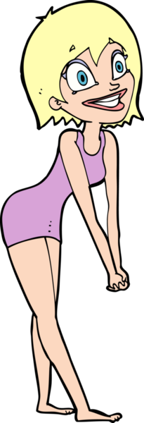 Bir insan tarafından çizilmiş heyecanlı bir karikatür.