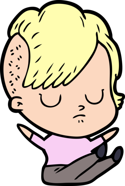 Bir insan tarafından çizilmiş karikatür kadın.