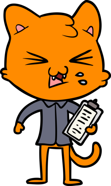 Bir insan tarafından çizilmiş kedi tıslaması.