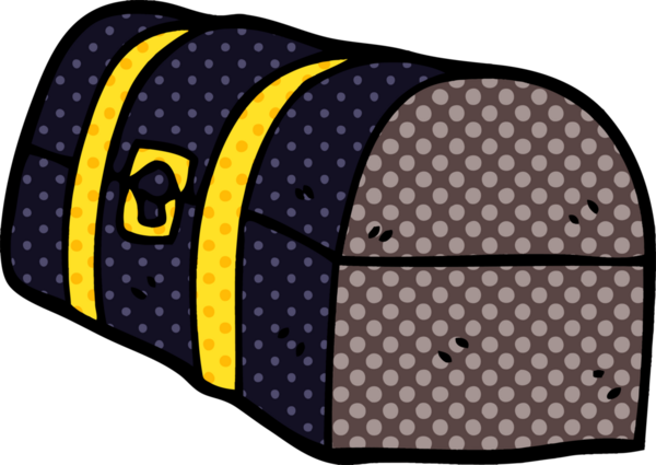 Bir insan tarafından çizilmiş karalama hazine sandığı.