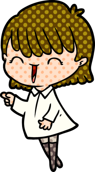 Bir insan tarafından çizilmiş karikatür kadın.