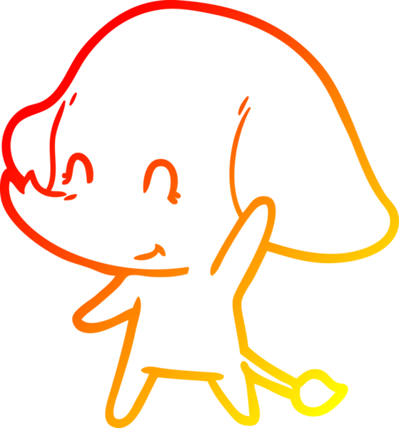 Bir insan tarafından çizilmiş bir çizgi filmin sıcak gradyan çizimi