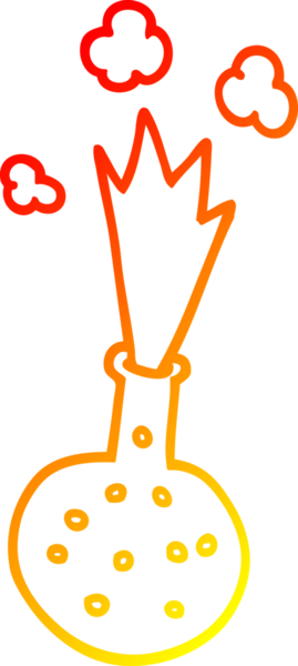 Bir insan tarafından çizilen kimyasal bir reaksiyonun sıcak çizgi çizimi