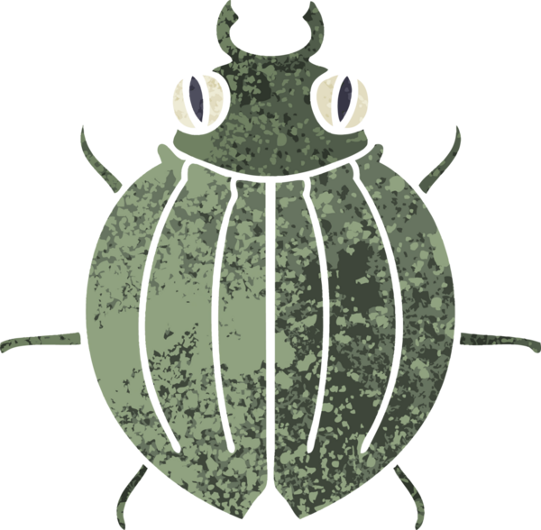 Bir insan tarafından çizilmiş garip bir çizgi film böceği.