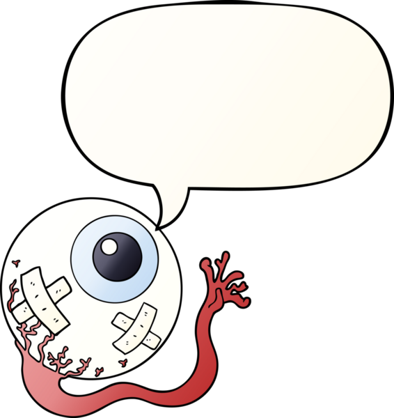 bir insan tarafından çizilmiş düzgün eğimli konuşma baloncuklu çizgi film sakat göz.