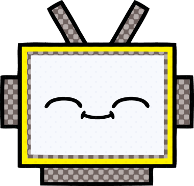 Bir insan tarafından çizilmiş robot kafanın çizgi romanı.