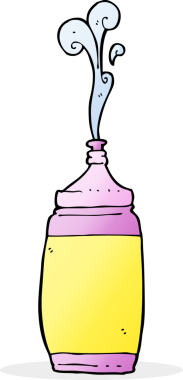 Bir insan tarafından çizilmiş su şişesi.