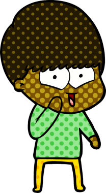 Bir insan tarafından çizilmiş mutlu çocuk çizgi filmi.