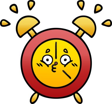 Bir insan tarafından çizilmiş alarm saatinin gölgeli çizimi