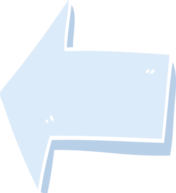 Bir insan tarafından çizilmiş karalama işaretli ok