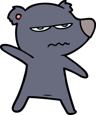 Bir insan tarafından çizilmiş bir çizgi film karakteri.