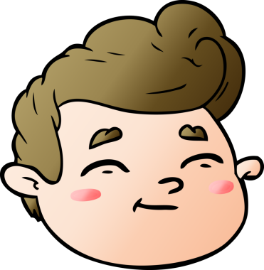 Bir insan tarafından çizilmiş erkek yüzü.