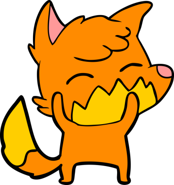 bir insan tarafından çizilmiş tilki çizgi filmi