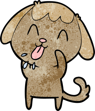 Bir insan tarafından çizilmiş kaba köpek çizgi filmi.