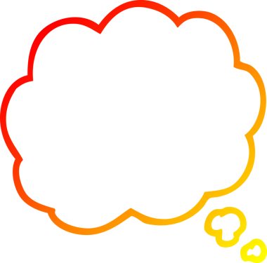 Bir insan tarafından çizilmiş bir çizgi filmin sıcak gradyan çizimi