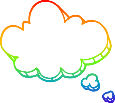 gökkuşağı gradyan çizgi çizimi bir insan tarafından çizilmiş bir çizgi ifade kabarcığı