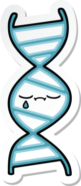 Bir insan tarafından çizilmiş şirin bir DNA ipliğinin çıkartması.