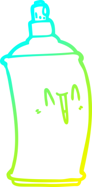 Bir insan tarafından çizilmiş soğuk çizgi çizgi film mutlu sprey kutusu.