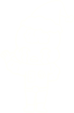 Bir insan tarafından çizilen Noel Uzaylı Tebeşiri