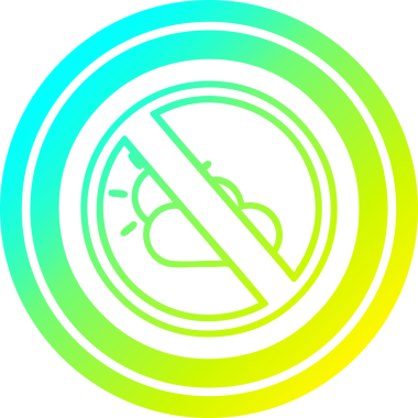 Bir insan tarafından çizilmiş havalı gradyan görünümlü hava durumu simgesi yok