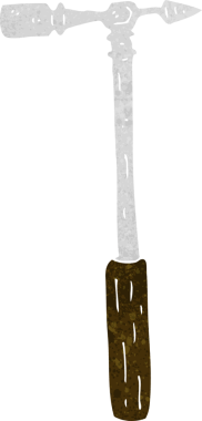 Bir insan tarafından çizilmiş bir çekiç.