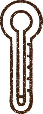 Bir insan tarafından çizilen termometre karakalem çizimi