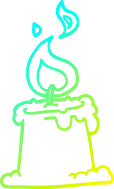 Bir insan tarafından çizilmiş bir çizgi film mumu çizimi.