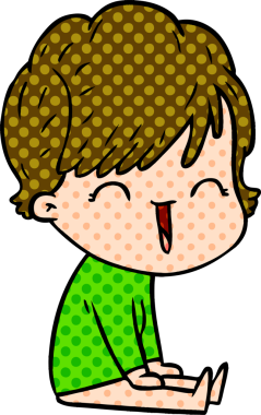 Bir insan tarafından çizilmiş gülen kadın çizgi filmi.