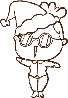 Bir insan tarafından çizilen Noel Kadını Kömür Çizimi