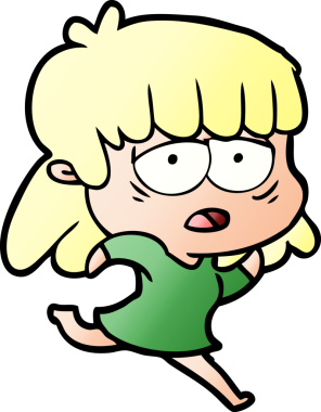 Bir insan tarafından çizilmiş yorgun bir kadın.