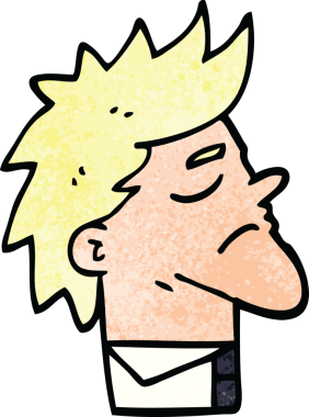 karikatür karalama kibirli adam bir insan tarafından çizilmiş