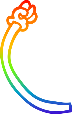 gökkuşağı gradyan çizimi bir insan tarafından çizilmiş eski el hareketlerinin çizimi