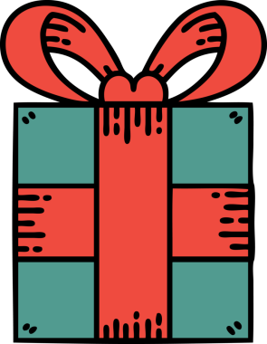 Bir insan tarafından çizilmiş geleneksel bir hediye dövmesi.